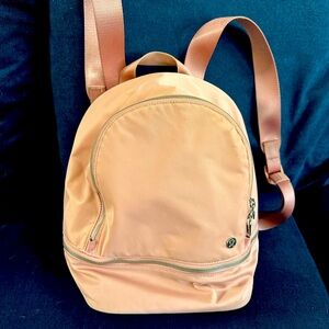 Small Lululemon backpack. Light pink color.